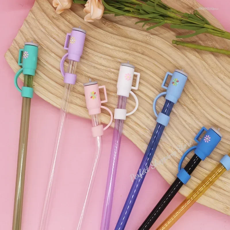 10mm Reusable Straw Topper for Stanley Cup Hygienic Splash Proof Straw Cover Durable Cup-shaped for Stanley Cup Plug