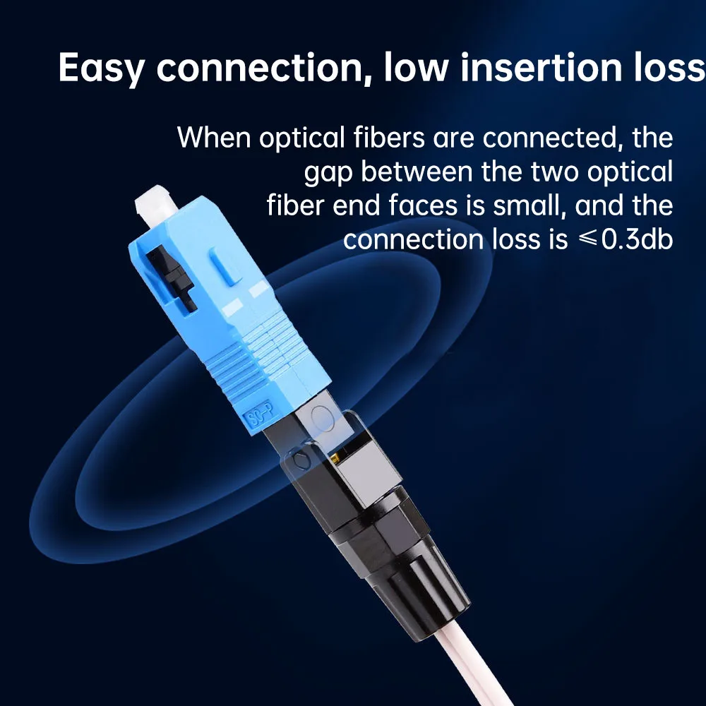 Natalink SC UPC Embedded Optic Fiber Quick Connector for FTTH Reusable Fusion Fiber Optical Cold Coupler Adapter Connect Tools