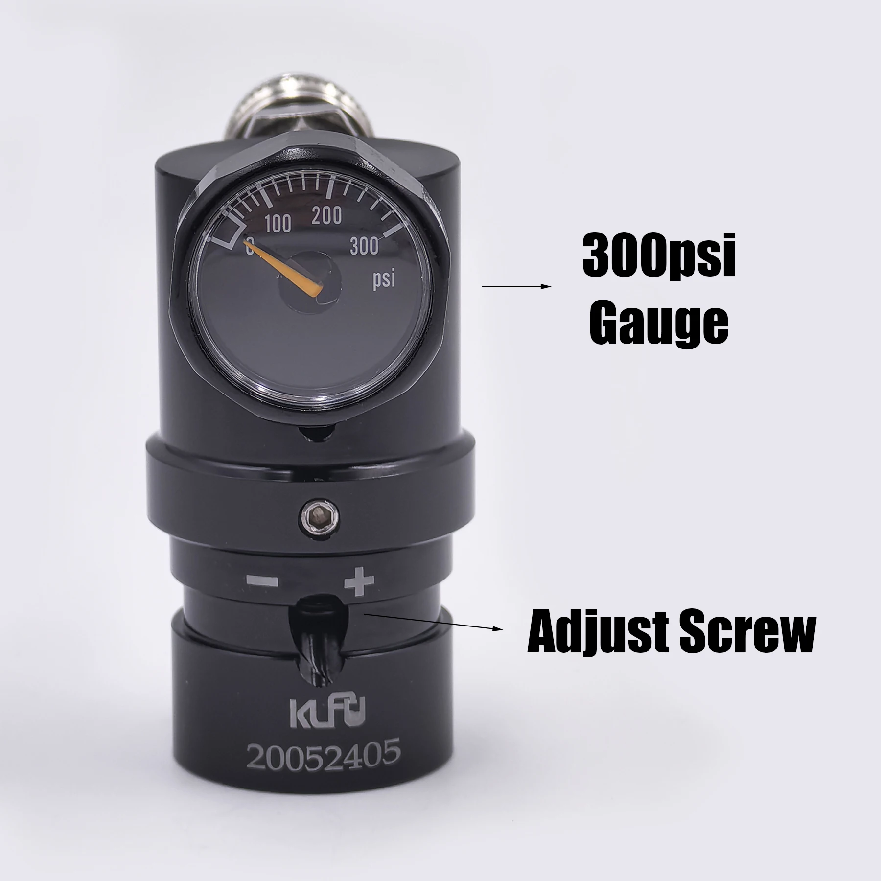 MR Gen 2 microregelaar HPA lage druk instelbaar met 300 psi manometer US 2202 Foster koperlegering en roestvrij staal