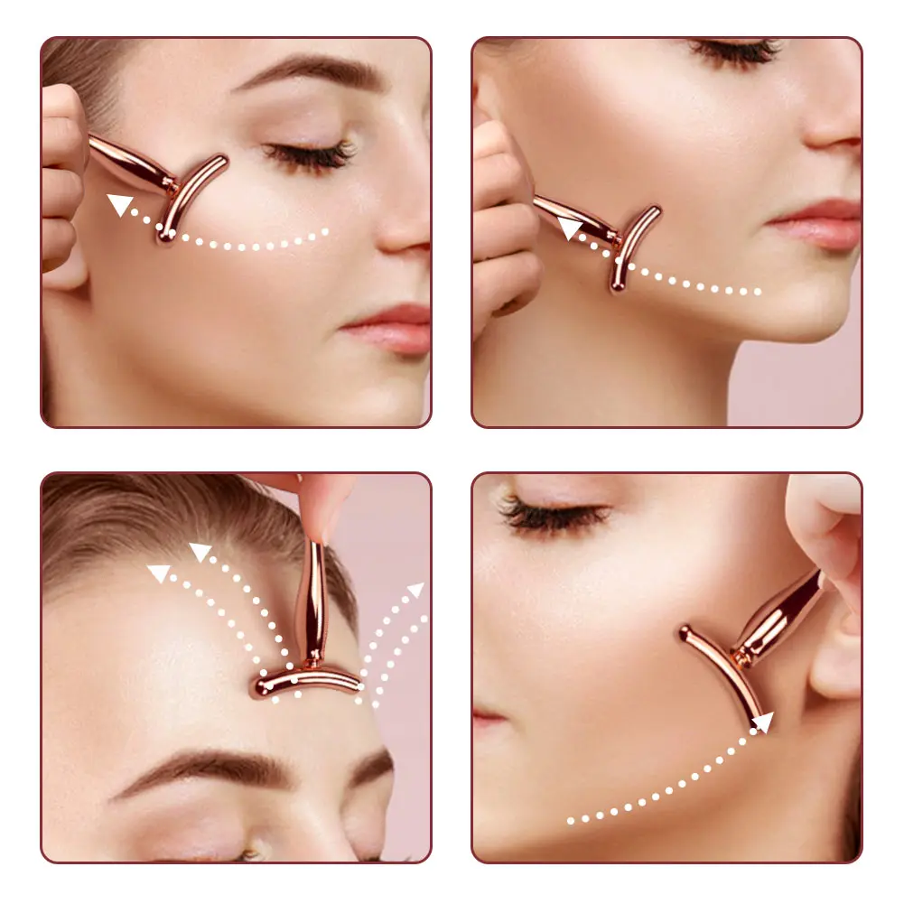 Mini palo de masaje de ojos 2 en 1, herramienta de cuchara de mezcla Facial, aplicador de ojeras, bolsa de ojos anticrema, estiramiento Facial