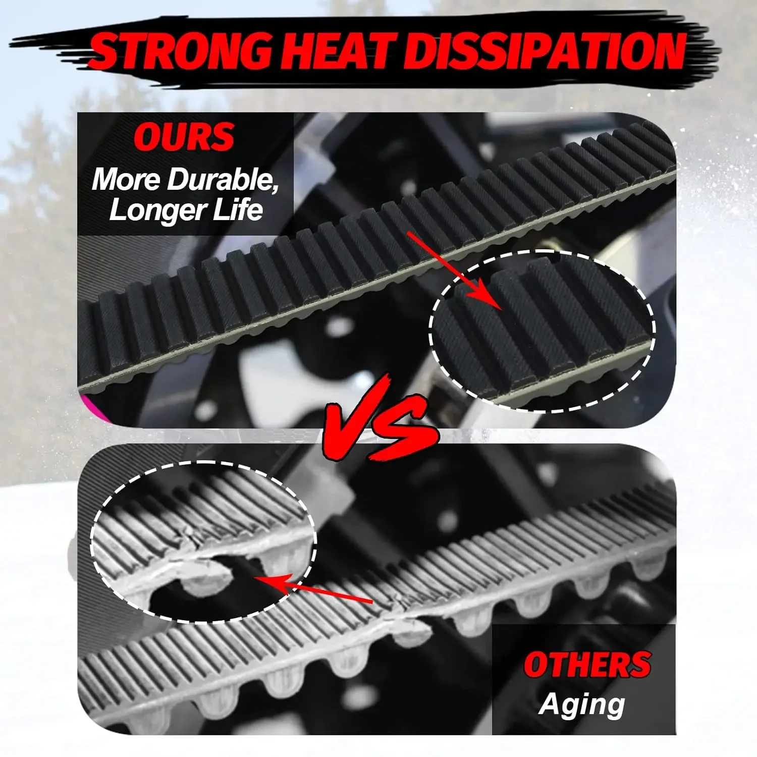 Приводной ремень UTV для Can am Maverick X3, X3 MAX, XMR, XRC, X3 Turbo, X3 Turbo R 2017-2023 гг. 422280651 422280652   49C4266