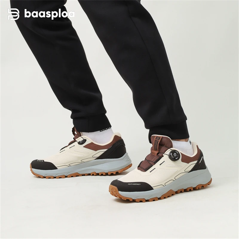 Baasploa Männer Wanderschuhe Outdoor Klettern Mesh Atmungsaktive Reise Wanderschuhe Männlichen Nicht-Rutsch Verschleiß Beständig Bequeme Sneaker