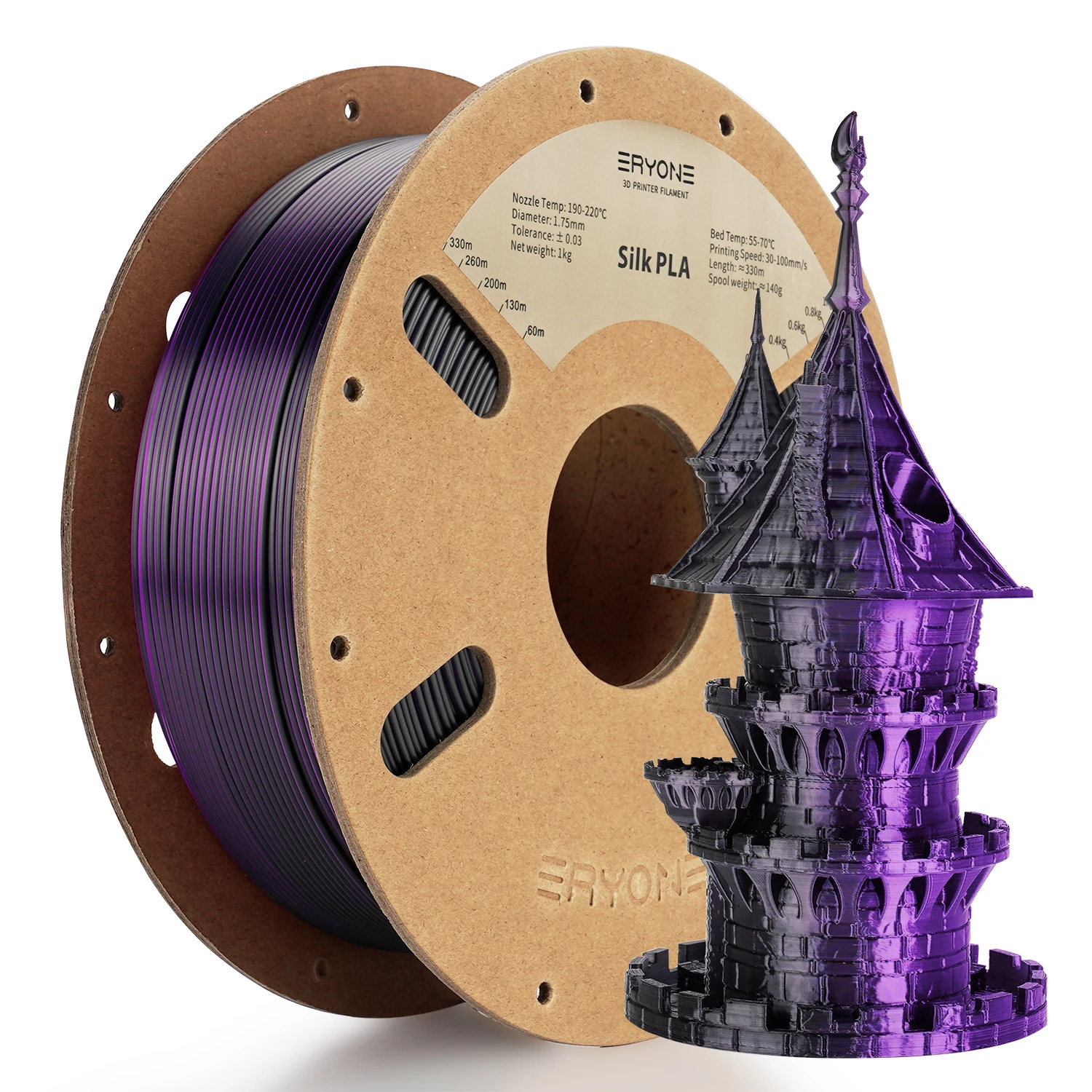 ERYONE Dual Color Series Silk PLA And Matte PLA 1KG 1.75mm Diameter High Quality Filament For FDM 3D Printing  New Arrival