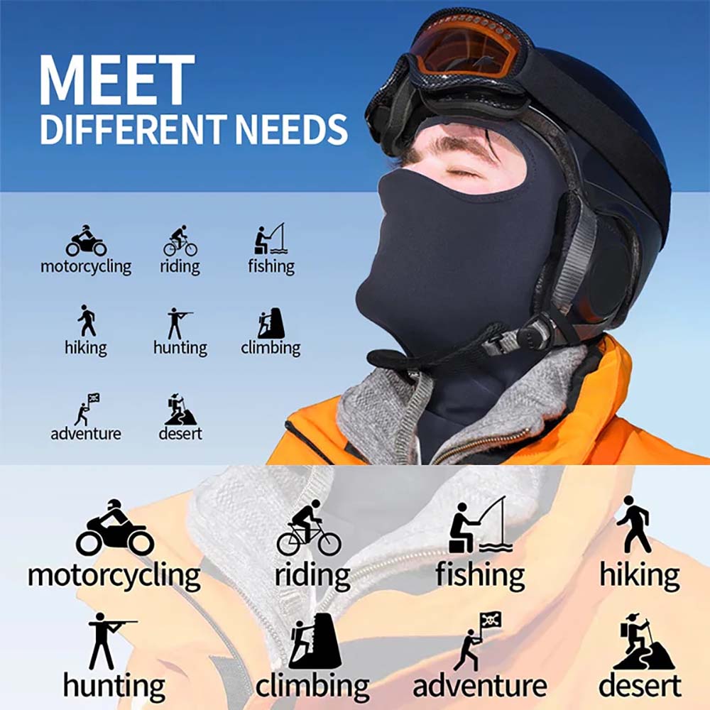 Männer Fahrrad Sturmhaube Vollgesichtsmaske Wandern Radfahren Winddicht Atmungsaktiv Sonnenschutz Hut Motorrad Helm Liner Hut