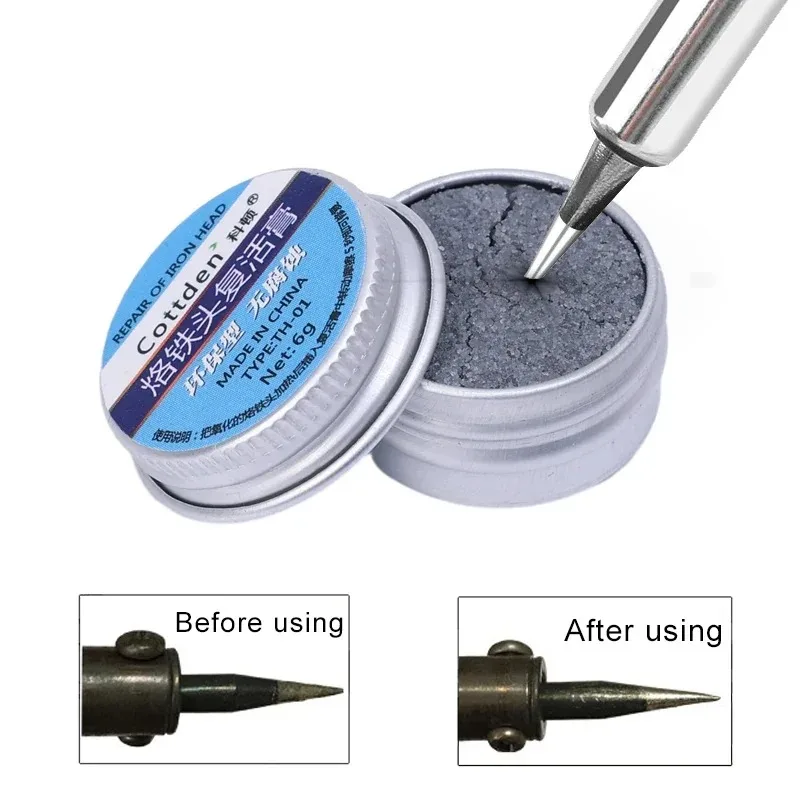 5/1Pcs การประสาน Iron Tip Refresher Non-stick ดีบุกบัดกรีครีมทําความสะอาดวางสําหรับหัวออกไซด์ Resurrection Oxidative Activator