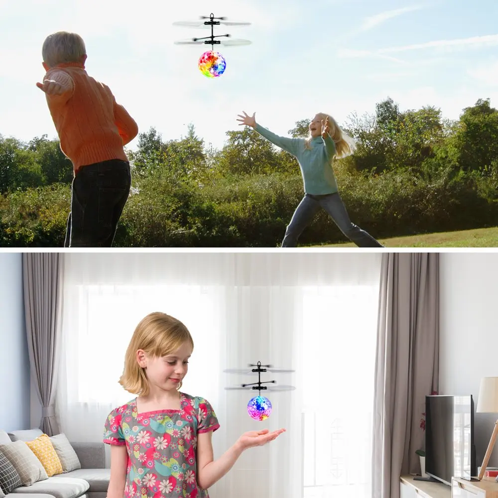 Einzigartiges Spielzeug, bewegungsgesteuerter bunter leuchtender Kristallkugel-Anhänger, einzigartiges Geschenk für Kinder, ferngesteuerte Sensor-Lichtkugel