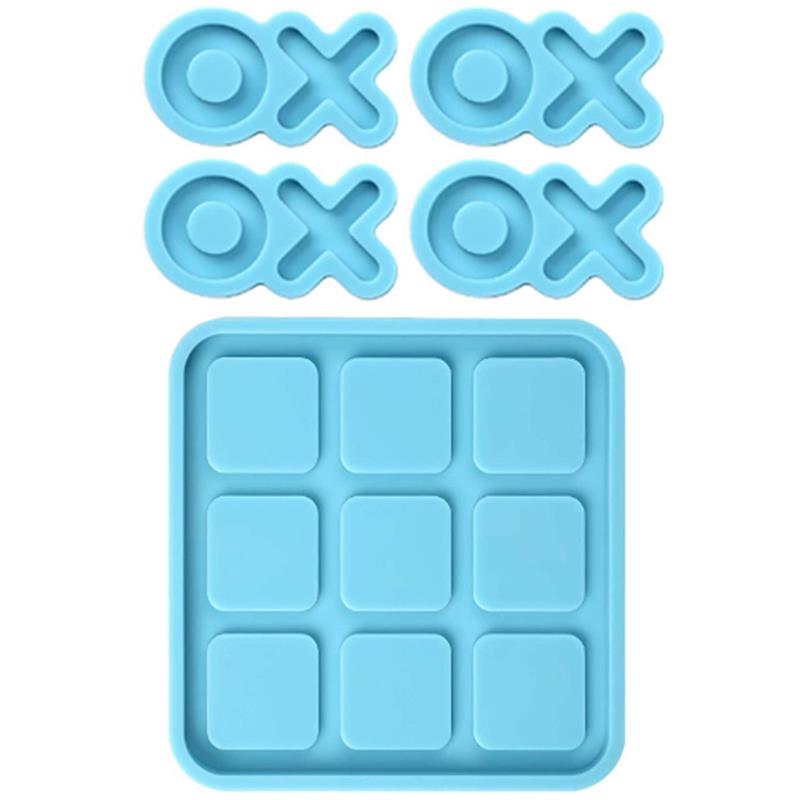 1 Set Board Silicone Mold Chess Pieces Table Epoxy Casting Mold DIY Chess Board Chessboard Mold XO Casting Molds