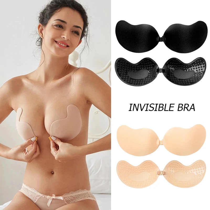 Pegatinas de silicona para el pecho de Mango, sujetador autoadhesivo para realzar el sujetador desnudo, cubierta Invisible, almohadilla para sujetador, pétalos de pecho sin tirantes sexis