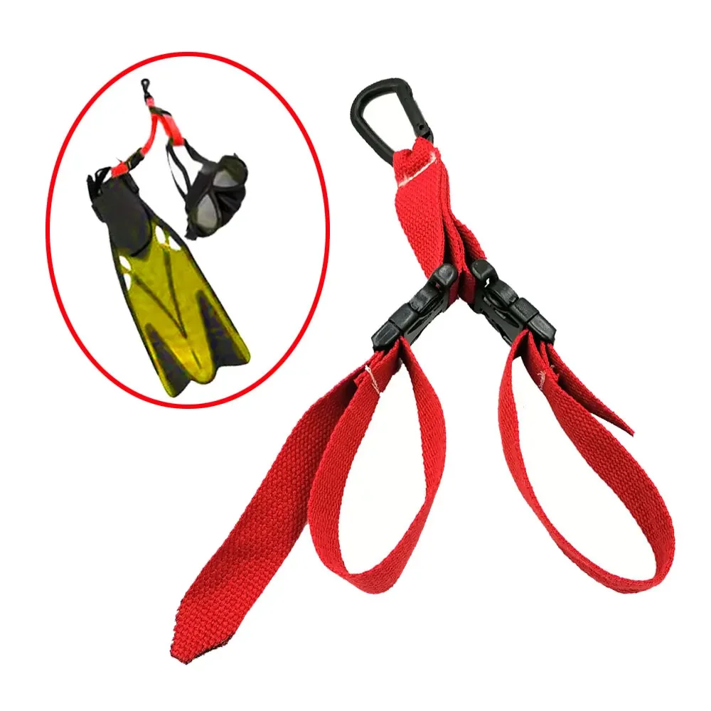 Protector de máscara de aleta de buceo, correa de correas, soporte de aleta de buzo con hebilla rápida