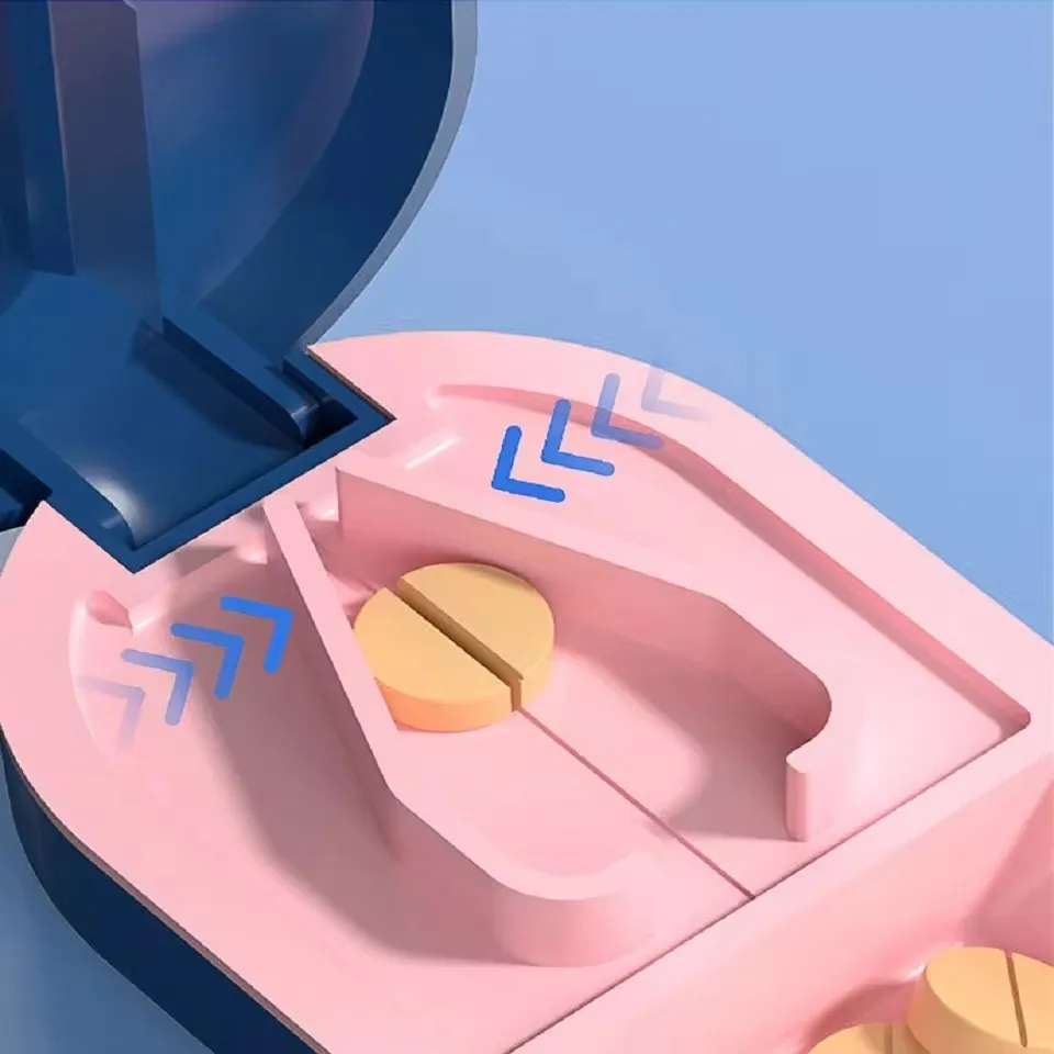 1pcPill Cutter,Pill Splitter For Cutting Small Pills OrLarge Pills In Half,Cuts Pills,Tablets,Stainless Steel Blade Travel Sized