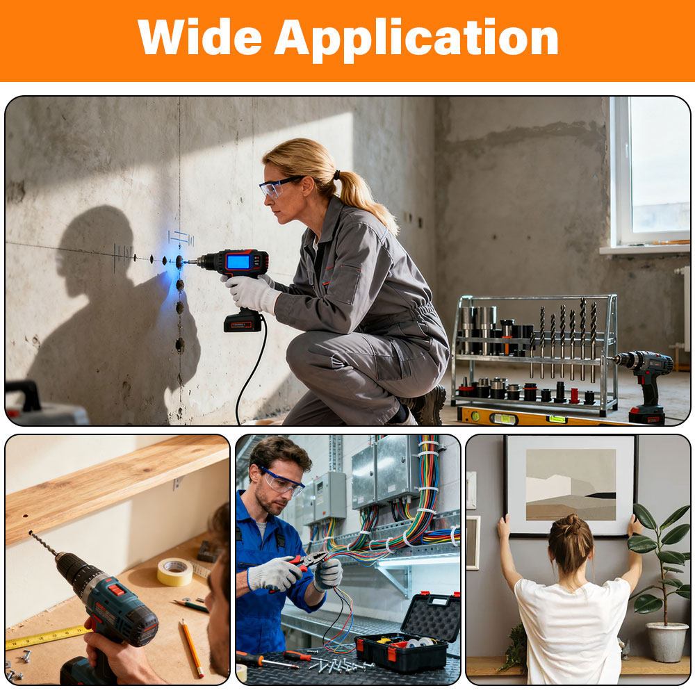 New 5-in-1 Wall Detector Handheld Screw Column Detector Live AC Cable Detector, Cable, PVC Water Pipe Metal Detector