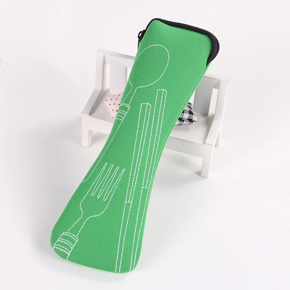 Portable Tableware Bag Cutlery  Dinner Set Travel Packaging Storage Box Dinnerware Picnic Fork Spoon  Without 