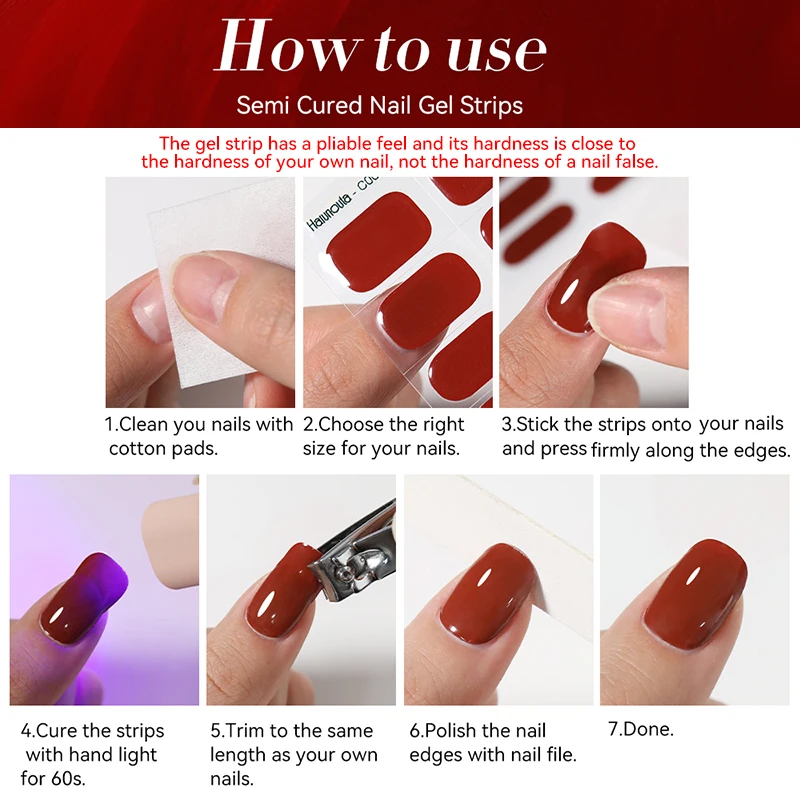 Gradient Auroras Semi Cured Gel Nail Strips Sparkly Shinning DIY Gel Polish Stickers for Nails Works with UV/LED Nail Lamps