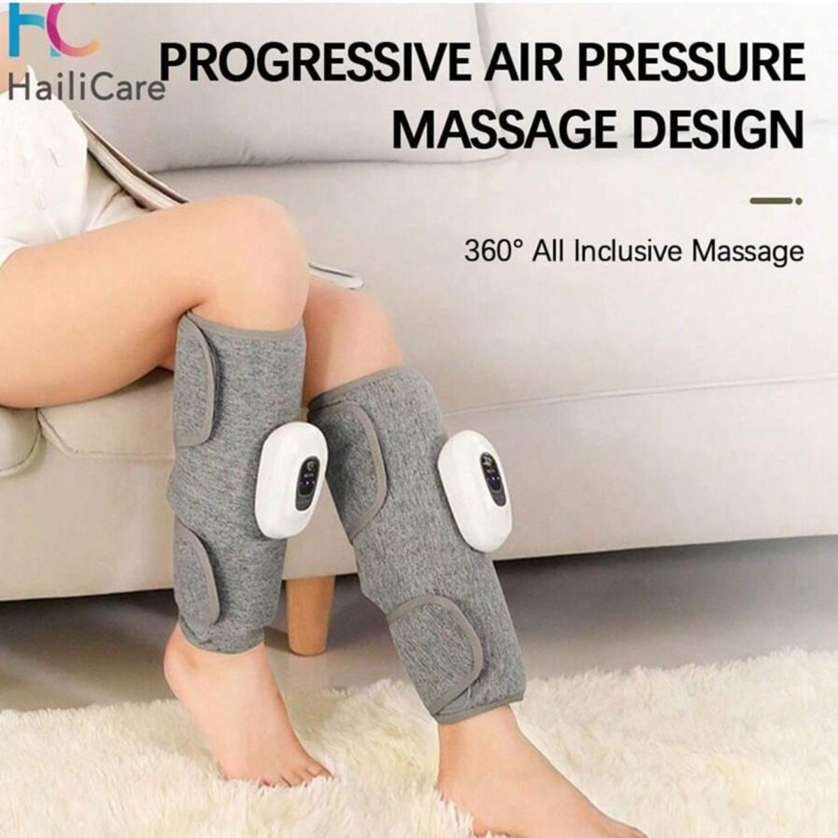Masajeador eléctrico de piernas, inalámbrico, recargable, compresión de aire, masaje de pantorrilla para aliviar los músculos de las piernas, cuidado de la salud, 1 ud.