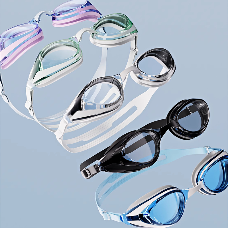 ブランド近視水泳ゴーグル女性男性小さなフレームプール光学ガラス HD 防曇眼鏡水泳用品視度 -2.0 〜 -6.0