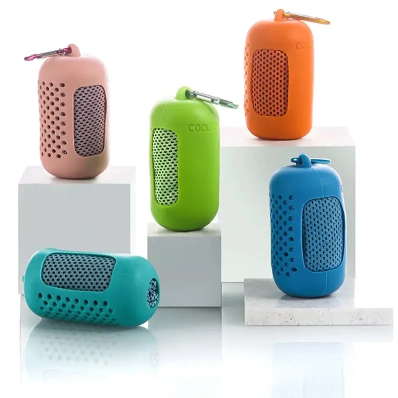 Set portatile Mini gel di silice, Toalha Fria, Fibra De Poliéster, Toalha De Resfriamento AO Ar Livre, Sport fitness, Ginásio, C