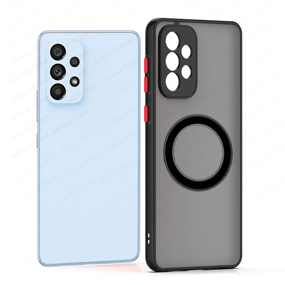 Rüstungs-Magnethülle für Samsung Galaxy A53 A54 A55 A52 A52S A35 A34 A33 A32 A14 A12 A13 A71 5G Wireless Charge Matte Cover
