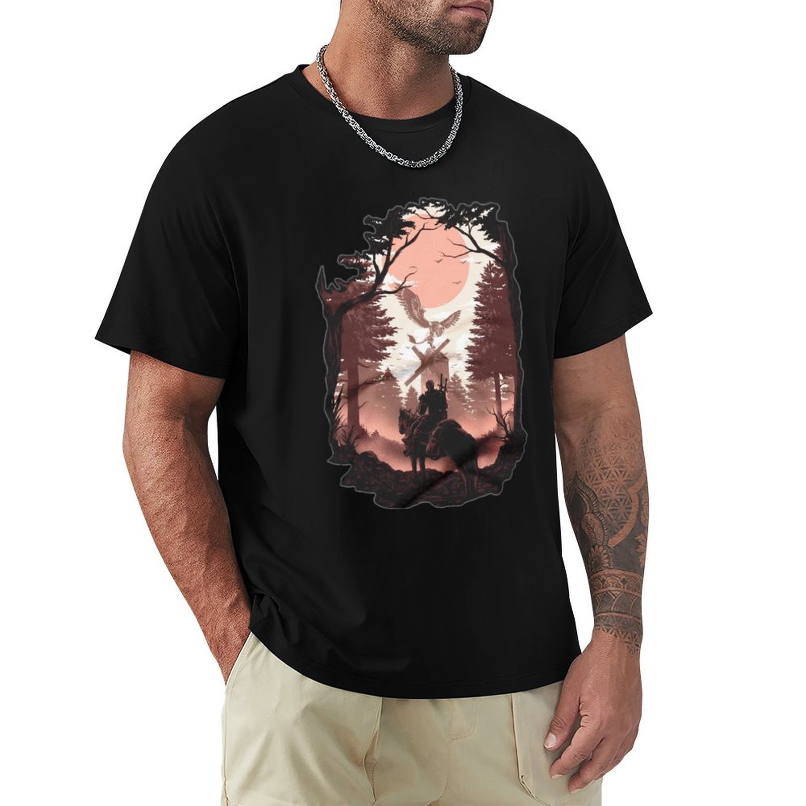 Kisah Witcher, Wild Hunt T-Shirt.png T-Shirt