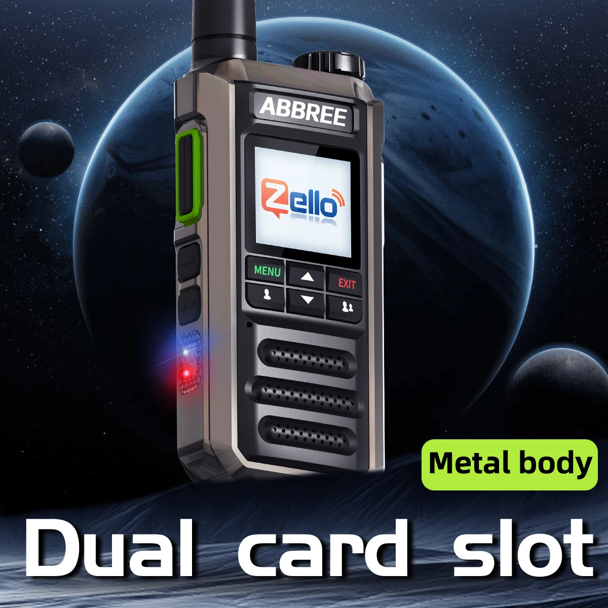 ABBREE GP-18 2G/3G/4G Zello Walkie Talkie Dual Sim Karte Slots Global POC Android Bluetooth WIFI Unbegrenzte Distanz Netzwerk Radio