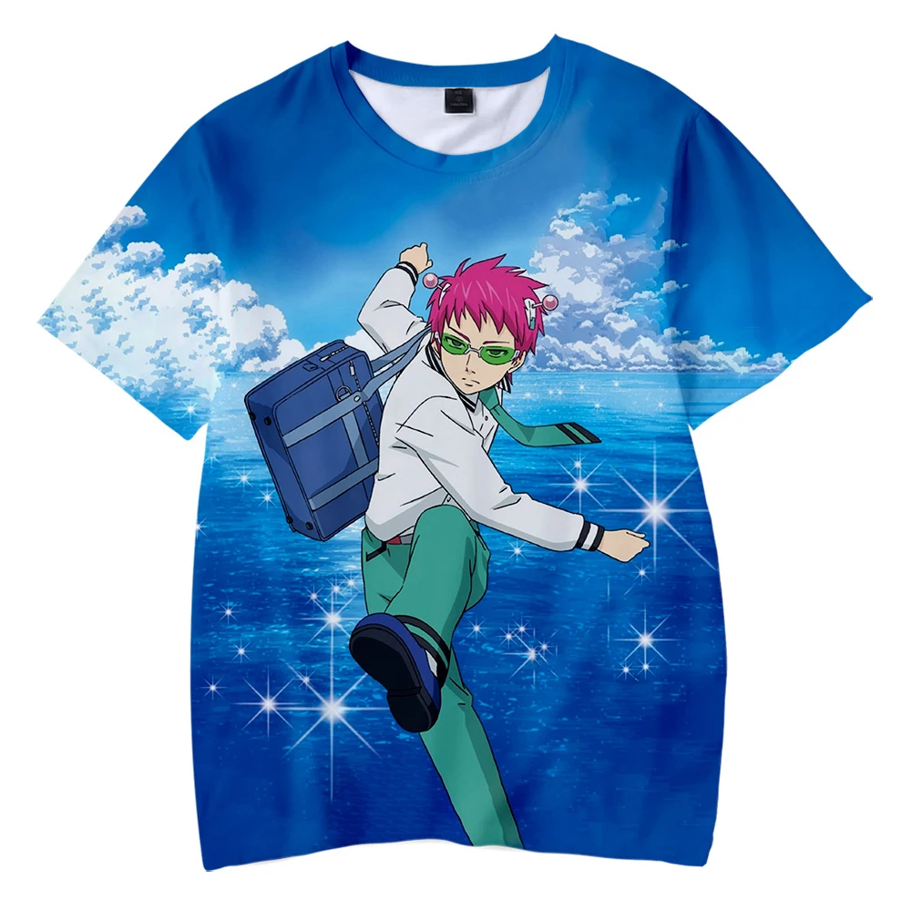 Camiseta Saiki Kusuo No Sai-Nan estampada para hombres/mujeres/niños, camiseta divertida Harajuku, disfraz de verano Kawaii Japón, camisetas de Anime Unisex