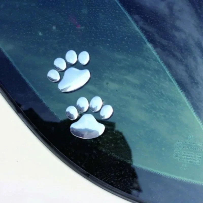 ตกแต่งรถยนต์บุคลิกภาพความคิดสร้างสรรค์แฟชั่นพิมพ์สติกเกอร์รถน่ารัก Cat PAW Footprint