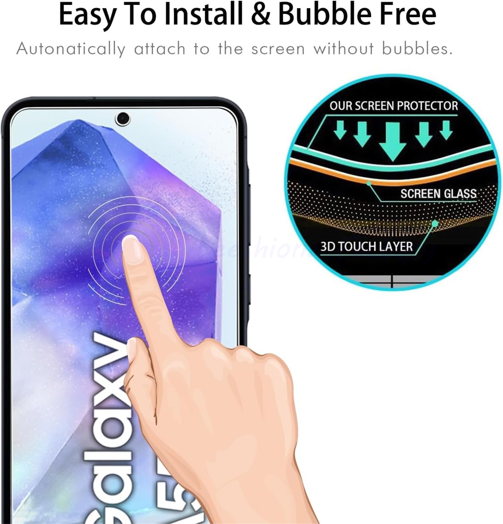 2/4Pcs 10D Tempered Glass For Samsung Galaxy A55 A55 5G Screen Protector Glass Film