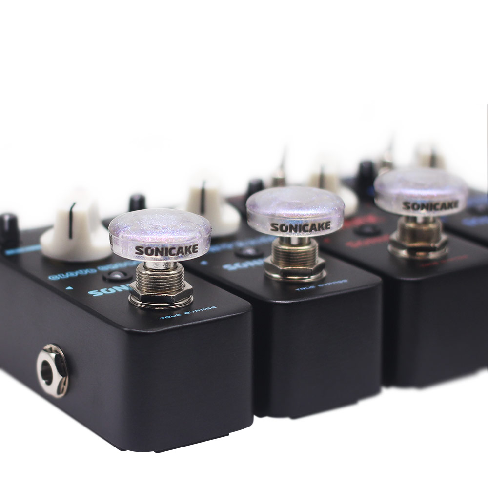 SONICAKE Toppers de commutateur au pied capuchon Transparent pour pédale d'effets de guitare 10mm 20 pièces