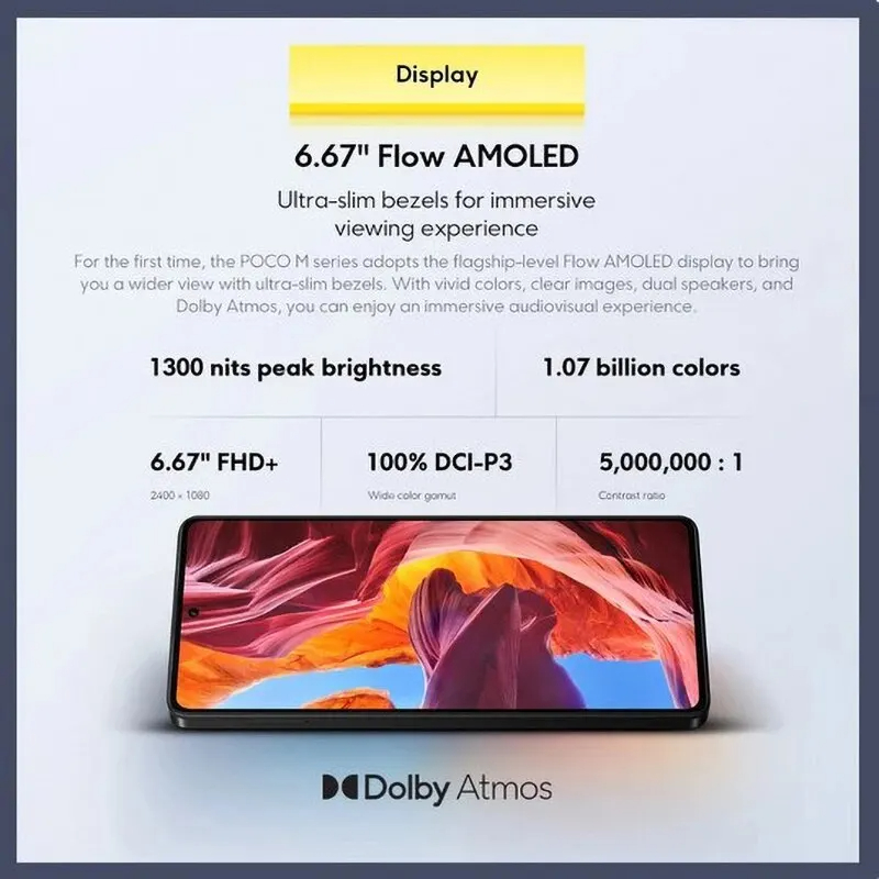 Globale version poco m6 pro nfc smartphone helio g99 ultra 120hz flow amoled 64mp dreifach kamera mit ois 67w turbo ladung