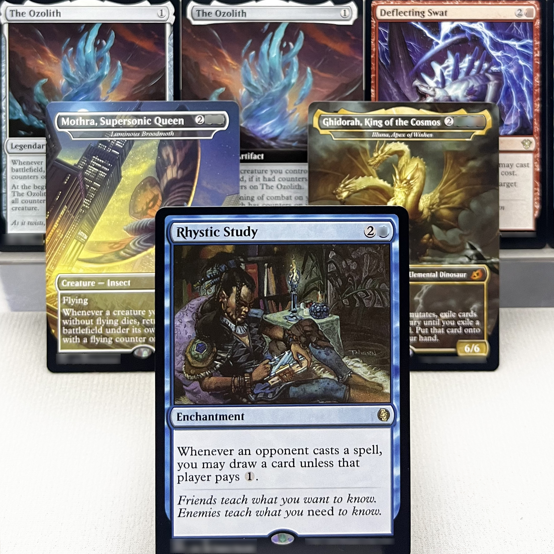 IKO CMR HOLO13-I02 Tcg прокси волшебные карты lluna, Apex of Wishes The Ozolith Luminous Broodmoth Rhystic Study собрание