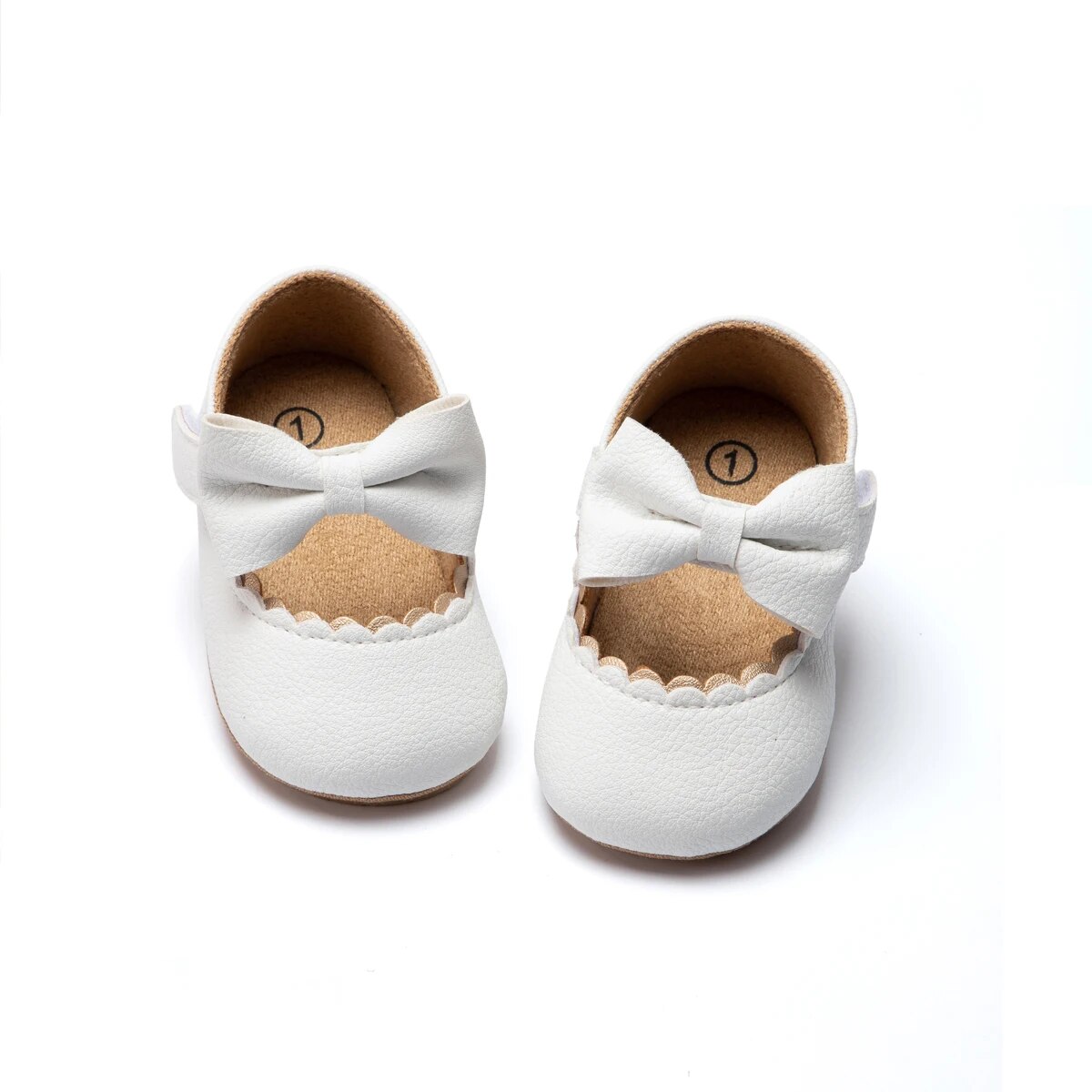 Meckior 2024 Nieuwe Baby Meisjes Schoenen Strik Feestjurk Eerste Rollator Anti-Slip Antislip Rubberen Zool Baby Meisje Wieg Schoenen