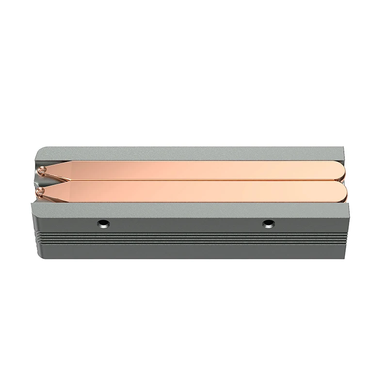 TEUCER M.2 NVMe 2280 SSD koellichaam dubbele koperen buis hoog rendement radiator met dubbelzijdige SSD thermische pad