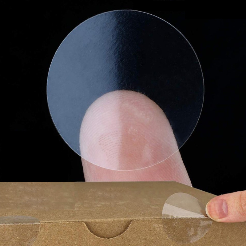 1000 unids/pack pegatinas transparentes redondas PVC impermeables para paquete de etiquetas adhesivas de sellado de sobres papelería