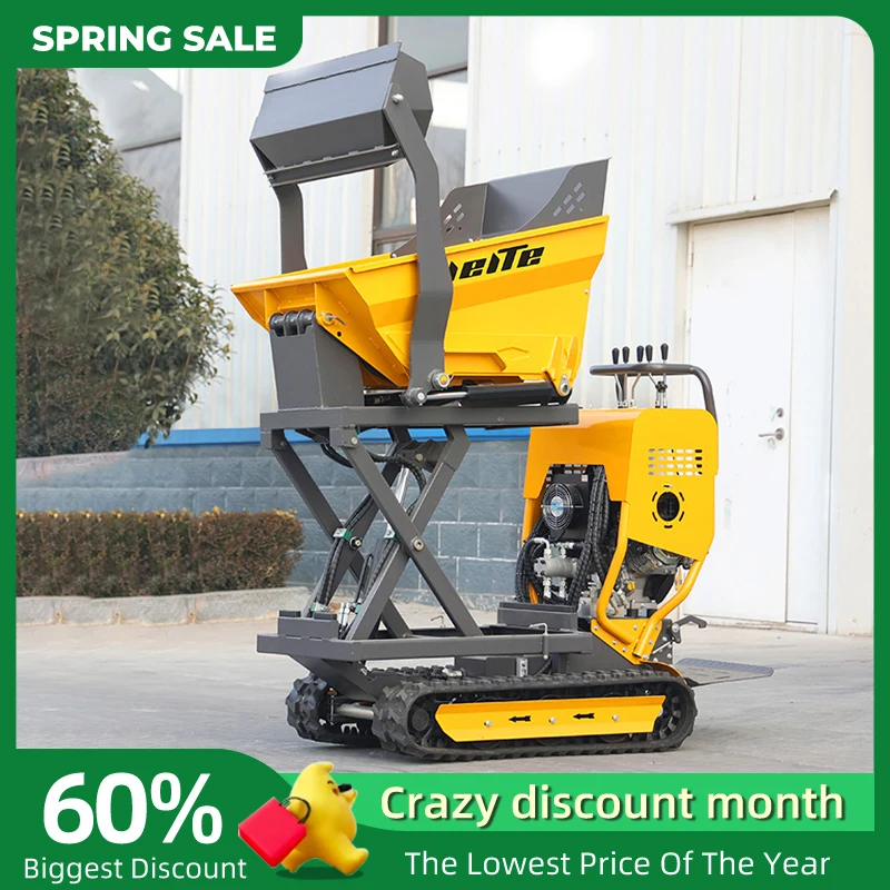 China Customized Mini Dumper 0.5 Ton crawler track dumper high quality Small Dump Truck Available In Stock Tiny Hydraulic dumper