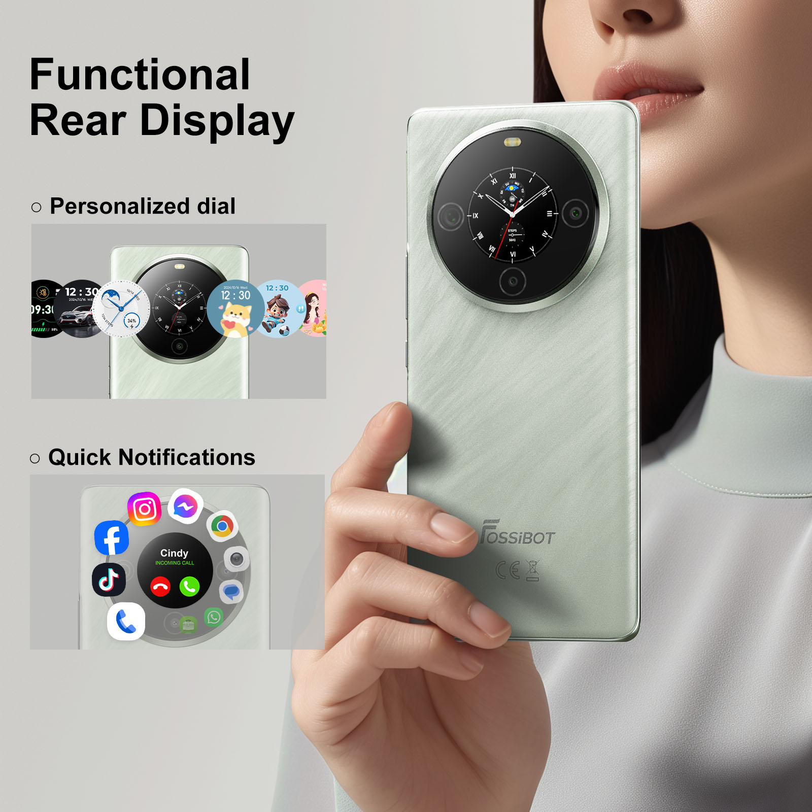 [Estreia mundial] FOSSiBOT S3 PRO Smartphone 6,67 "Display AMOLED Android 14 Fino de 20 + 128 GB Móvel 8 + 64 MP CAM NFC Celular