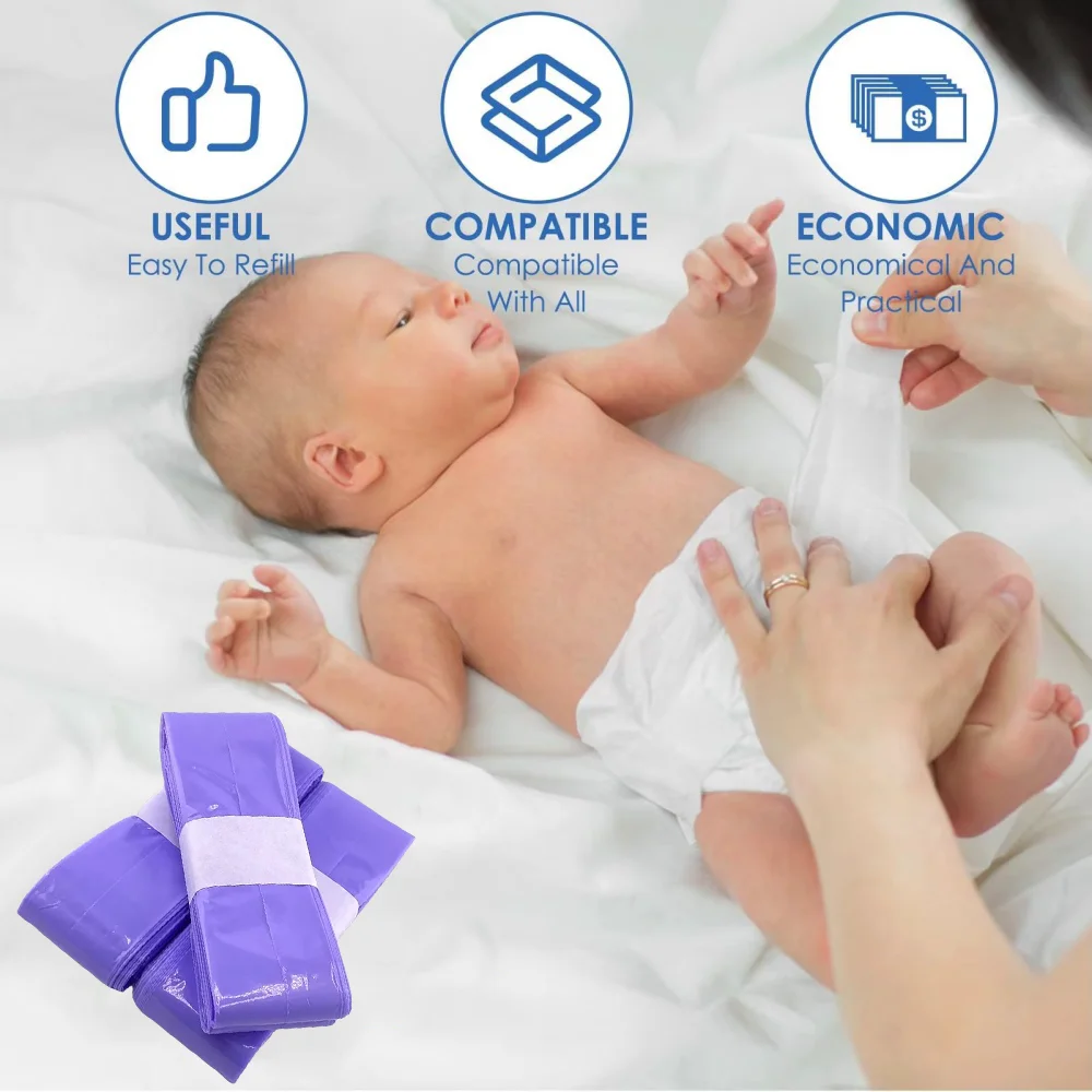 Wkłady do pojemników na pieluchy Tommee Tippee, worki do pojemników na pieluchy Genie, worki na śmieci do pieluch Angelcare i Munchkin, zapachowe