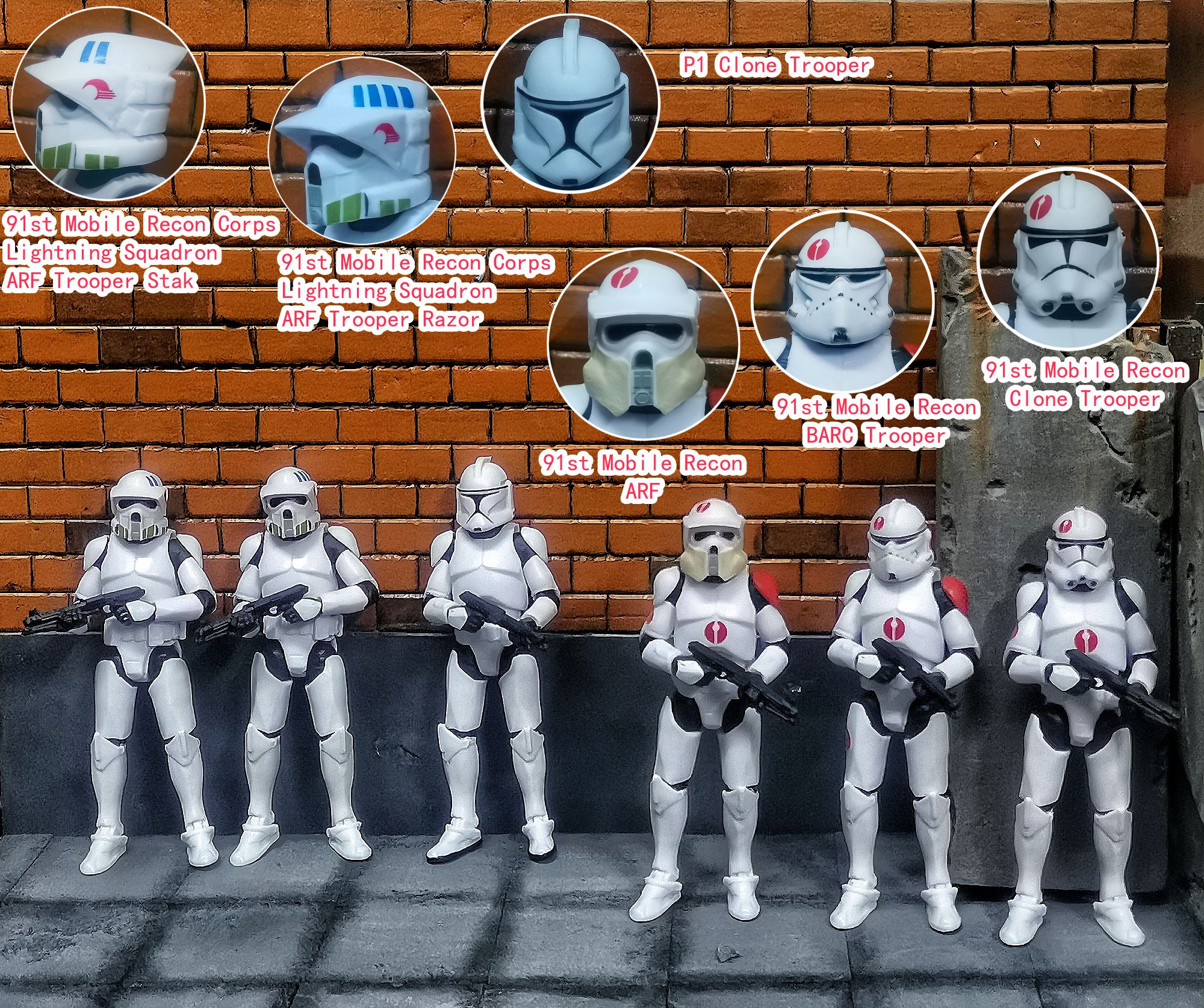 スターウォーズのアクションフィギュア,i-wanおもちゃ,クローントルーパー,wolf pack,ラゲリオンプラコkoon,ルーズモデル,3.75 ", 1:18, 104,212,