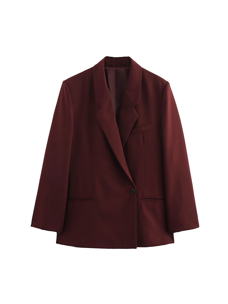 NLZGMSJ 2025 Frühling frauen Büro Blazer Solide Taschen V-ausschnitt Langarm Single Button Blazer Mode Outwears