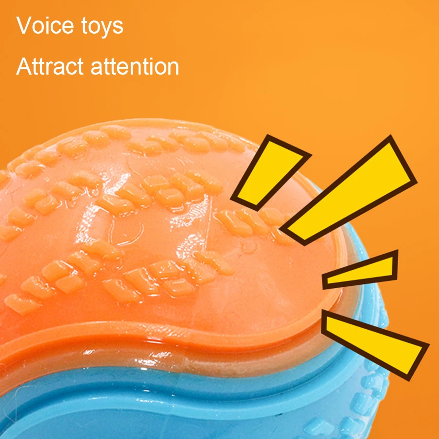 สัตว์เลี้ยงสุนัขของเล่นสุนัขเคี้ยวฟันทําความสะอาดTreatment Ball Interactive Sound Elastic Ball