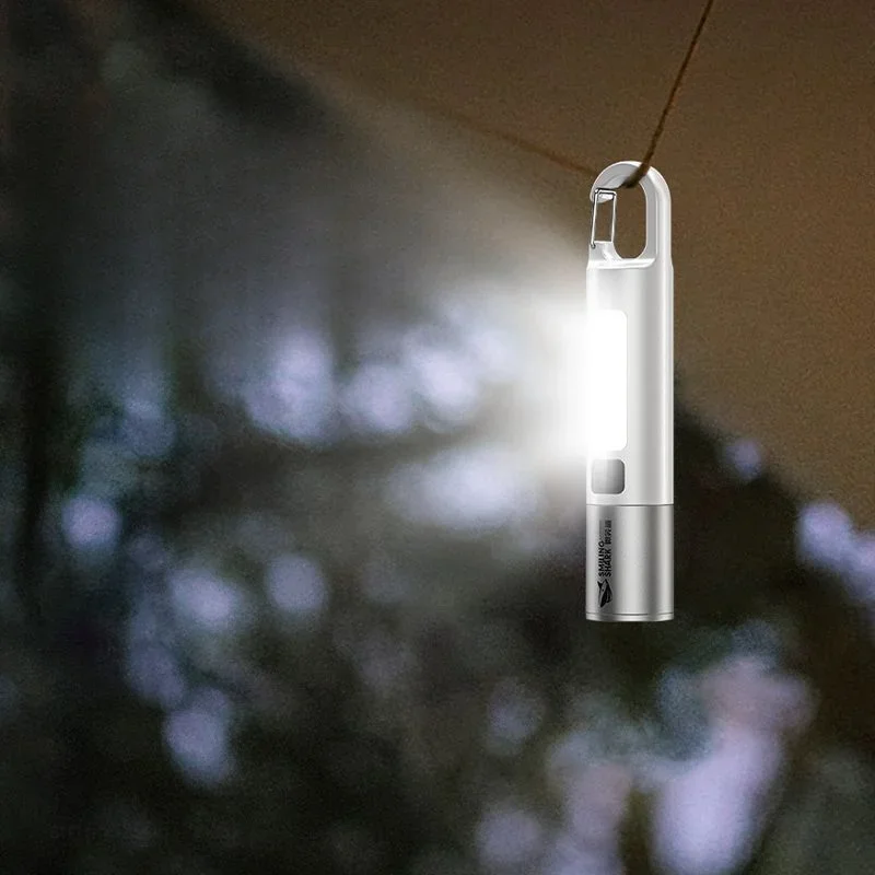 SMILING SHARK-linterna de luz fuerte para exteriores, lámpara de iluminación recargable multifuncional de alto brillo para acampar y emergencias en el hogar