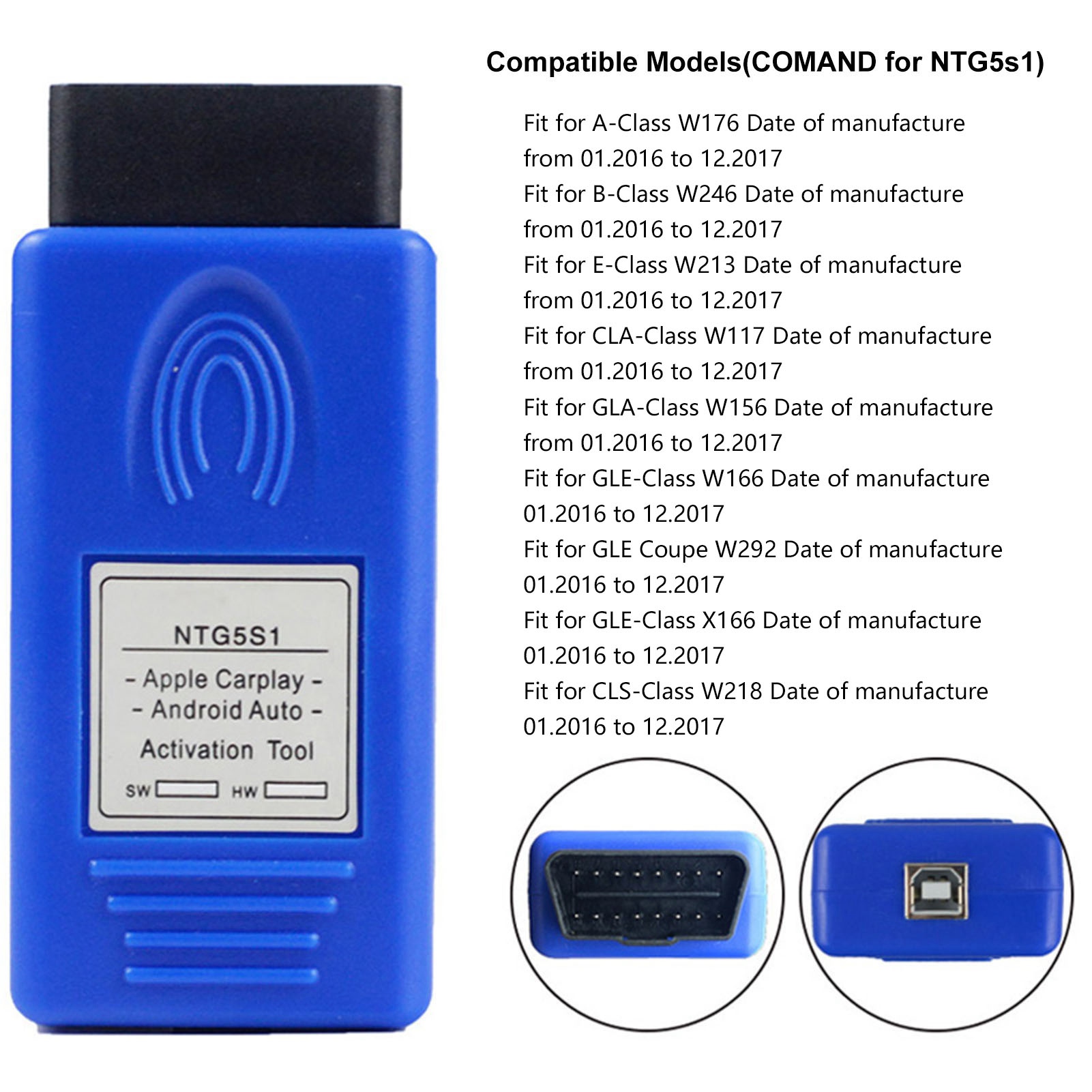 Auto Obd Activator Activering Tool Geschikt Voor Mercedes-Benz Ntg5s1 A/B/Cla/Gla/Gle/Cls Serie Activering Tool Voor Benz