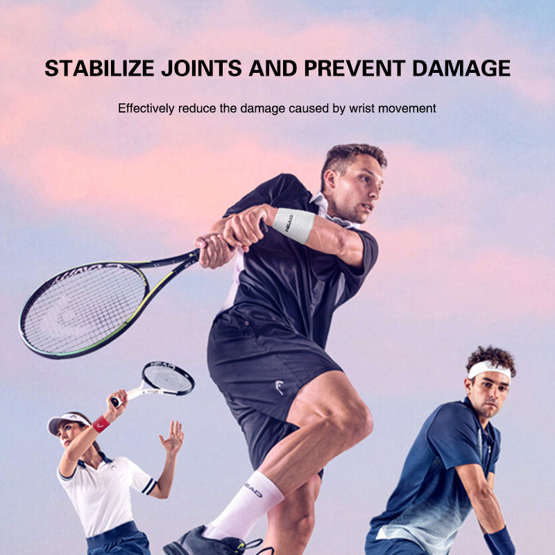 Cabeça original tênis pulseira badminton esporte pulseira de algodão confortável suor limpando antiderrapante pulseira banda alta qualidade