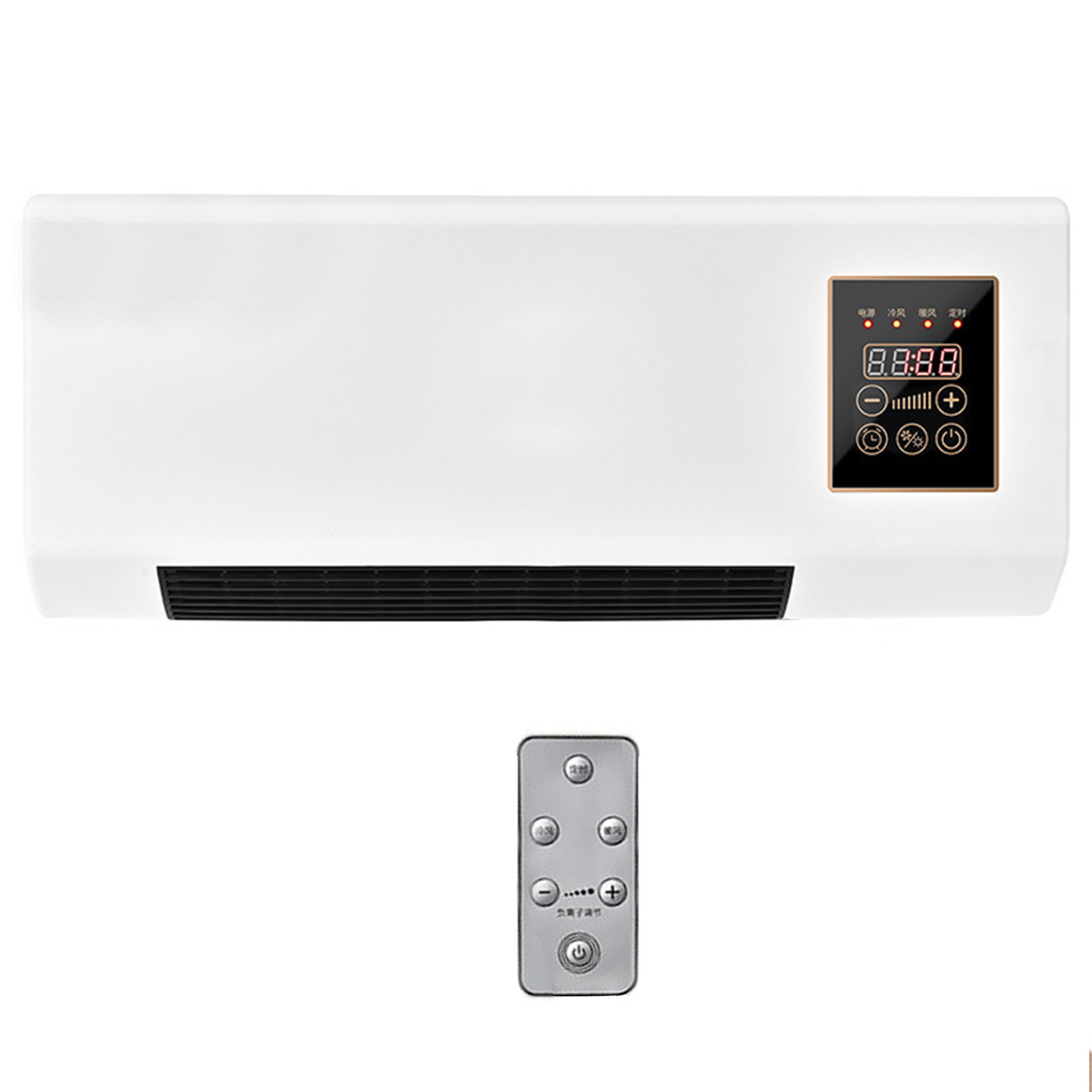 Mini ar condicionado de parede com aquecimento de temperatura constante ABS e PP resfriamento e aquecimento rápido para sala de estar