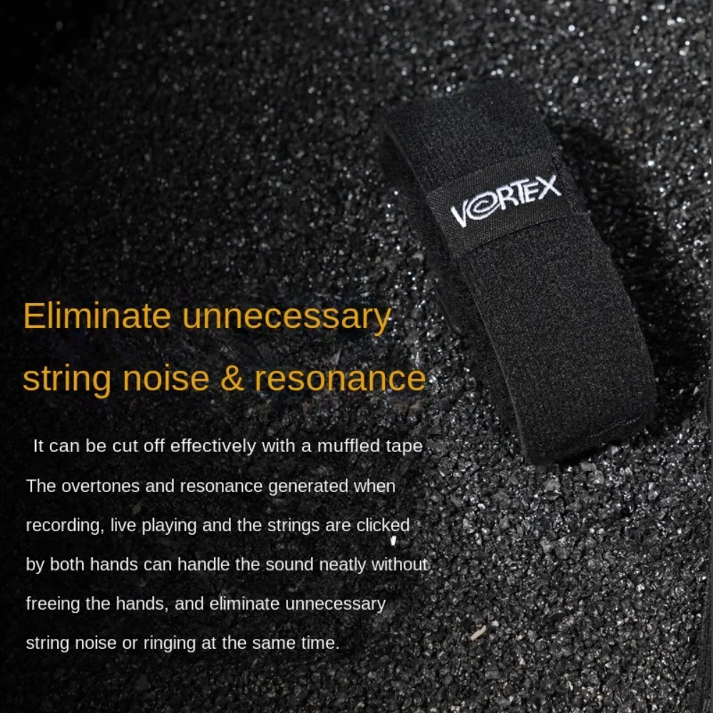 Noise Damper Guitar Beam Tape Adjustable Guitar Strap Fingerboard Mute Tape Wrap Silent Guitar Fret Strings Mute 4 String Bass