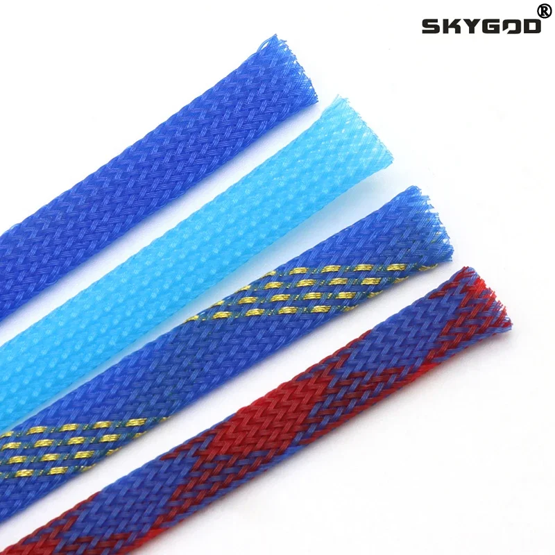 1/5/10M Xanh Dương-Vàng-Thú Cưng Đỏ Dây Bện Cáp Tay 3 4 6 8 10 12 16 20 25 30 40Mm Chặt Mật Độ Cao Có Thể Mở Rộng