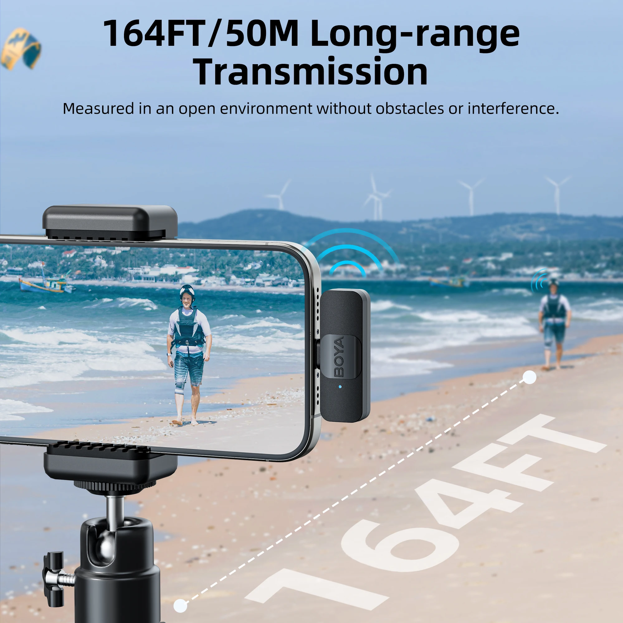 BOYA BY-V Không Dây Chuyên Nghiệp Lavalier Micro Mini Cho iPhone iPad Android Phát Sóng Trực Tiếp Chơi Game Ghi Âm Phỏng Vấn Vlog