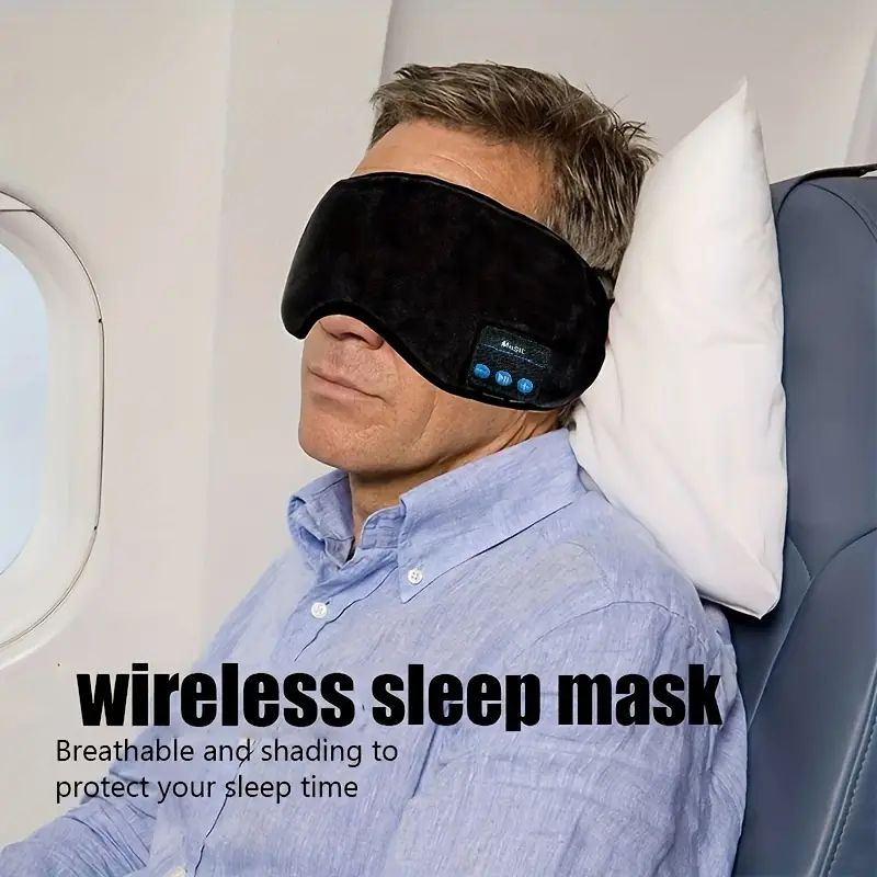 Máscara de olho inteligente remendo e fone de ouvido sem fio bluetooth 3d máscara de sono ajuda e cobertura de olho com bloqueio de luz