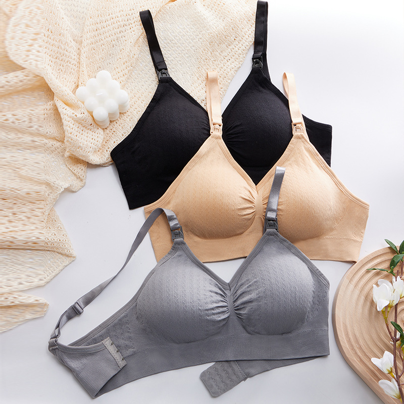 Reggiseno per allattamento con fibbia frontale monomando di alta qualità Reggiseno per allattamento traspirante per donna Intimo per allattamento Reggiseno premaman senza cuciture Push Up