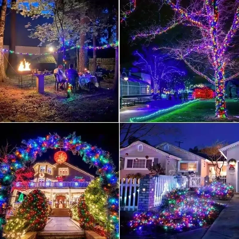 7m/12m/22m/32m LED Luce solare Giardino esterno Fata Luce della stringa Led Scintillio Lampada impermeabile per Natale Patio Albero Festa