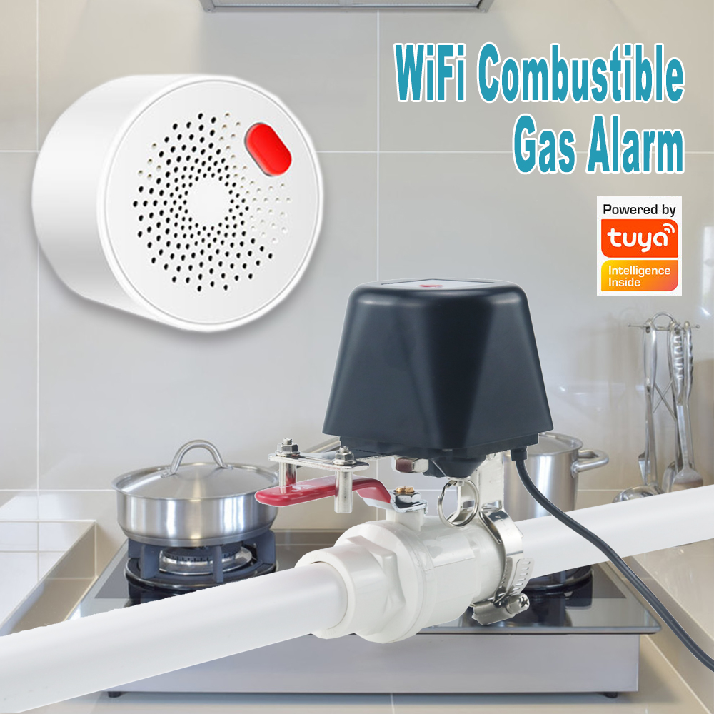 Tuya wifi controlador de válvula inteligente bluetooth temporizador para gás água compatível com alexa google assistente smartlife