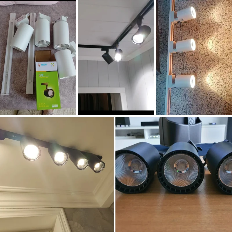 Volle Sets Schienen Licht Led Spot Schiene Beleuchtung Leuchte 110V 220V Decke Licht Led-strahler für Wohnzimmer decor Schienen Lampe